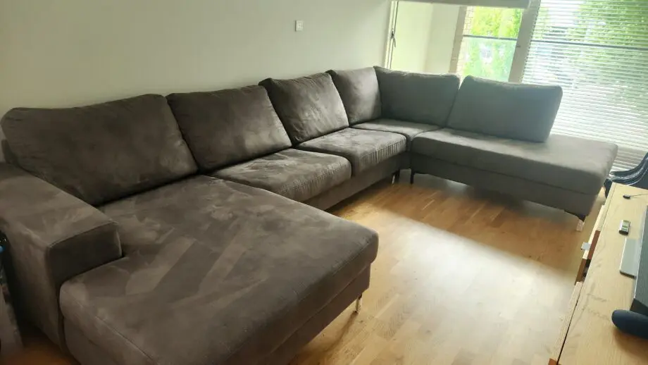 U SHAPE GREY SOFA