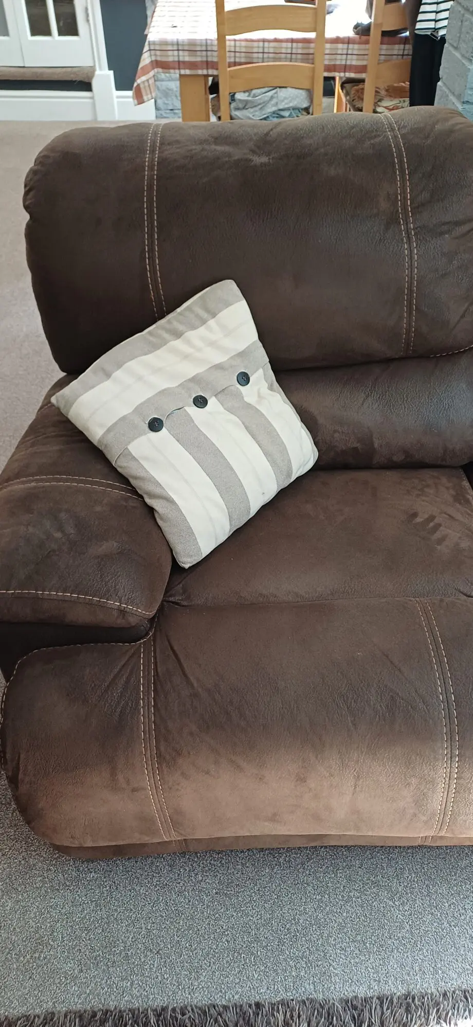 2 x Brown Recyliner Harvey's Sofas