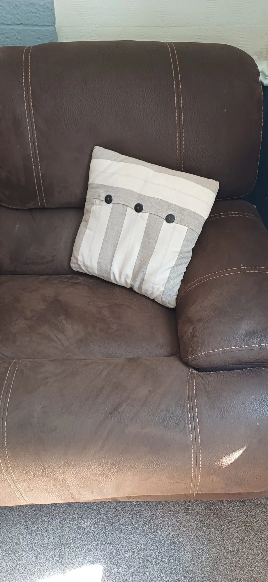 2 x Brown Recyliner Harvey's Sofas