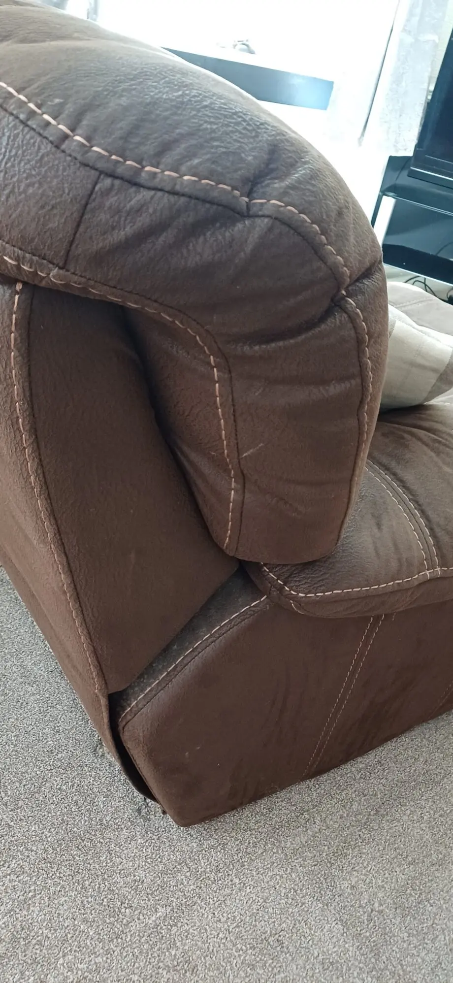 2 x Brown Recyliner Harvey's Sofas