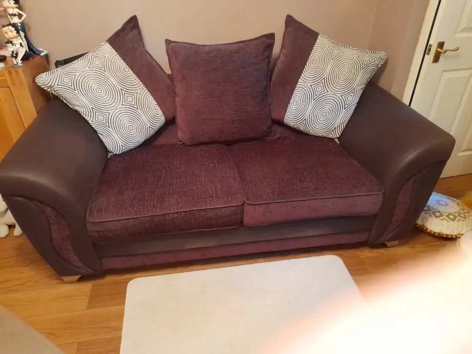 DFS Brown 2 Seater Sofa And Matching Armchair