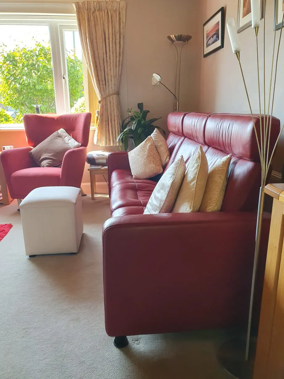 Leather sofa. EKORNER. Made in Norway.