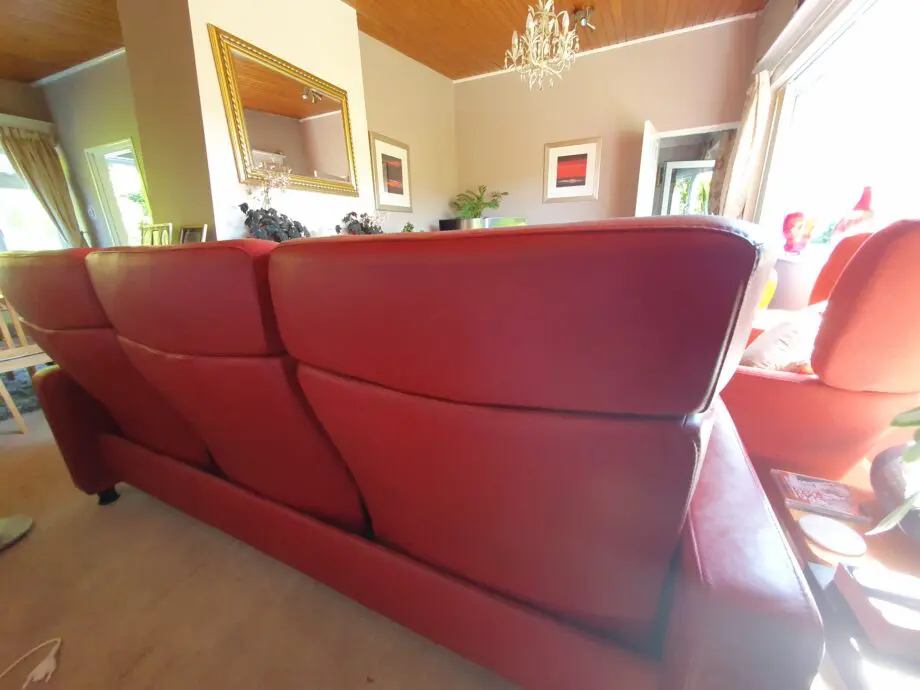 Leather sofa. EKORNER. Made in Norway.