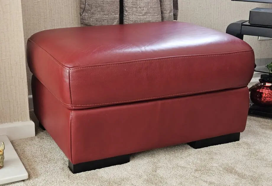 Sofology maroon violino 3 seater and 2 seateruite with storage ottoman