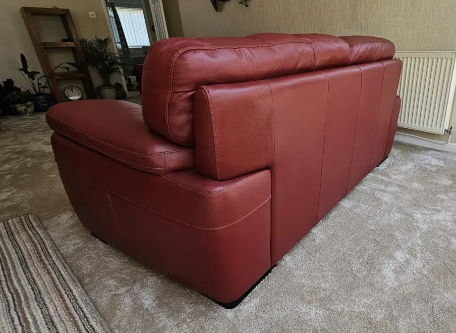 Sofology maroon violino 3 seater and 2 seateruite with storage ottoman