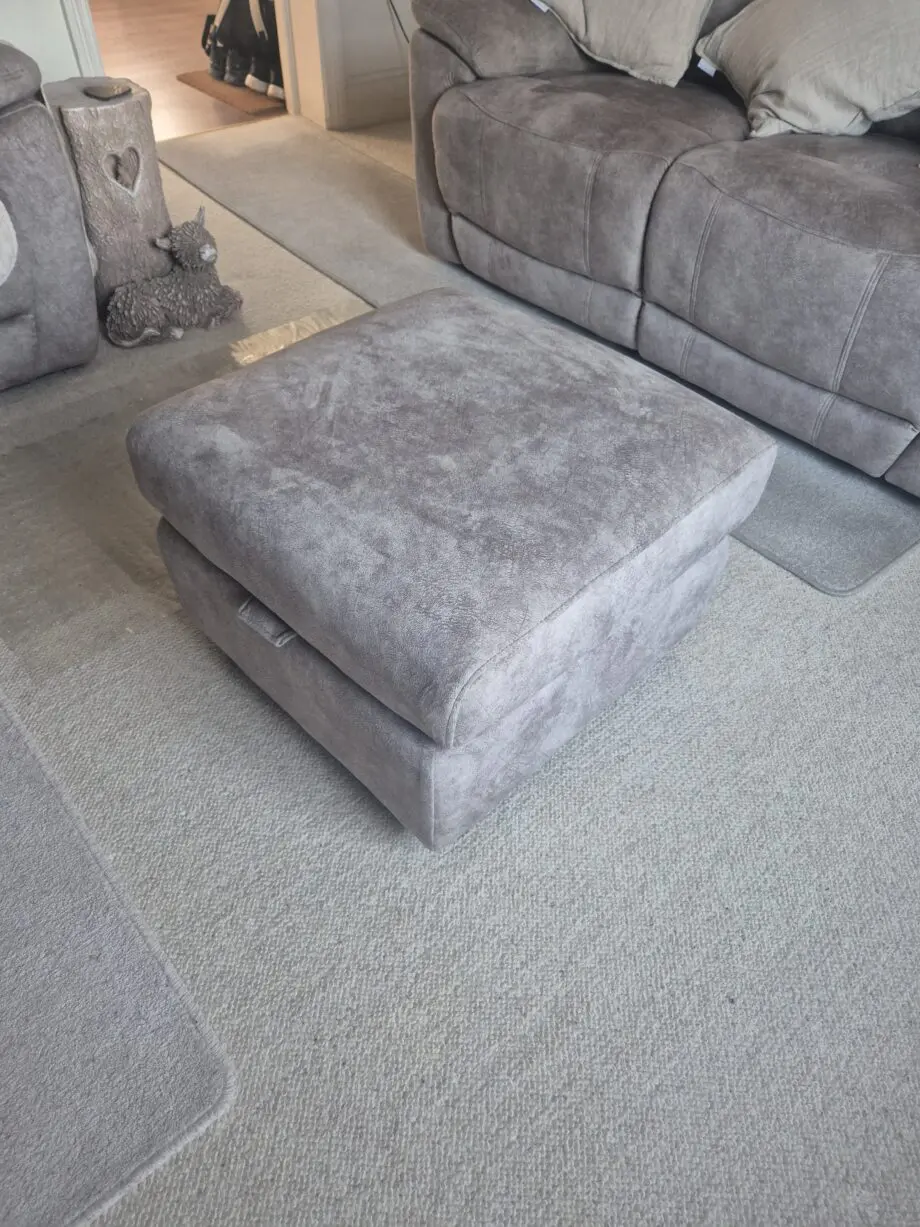 Furniture Village 2 sette, 1 armchair and pouffe