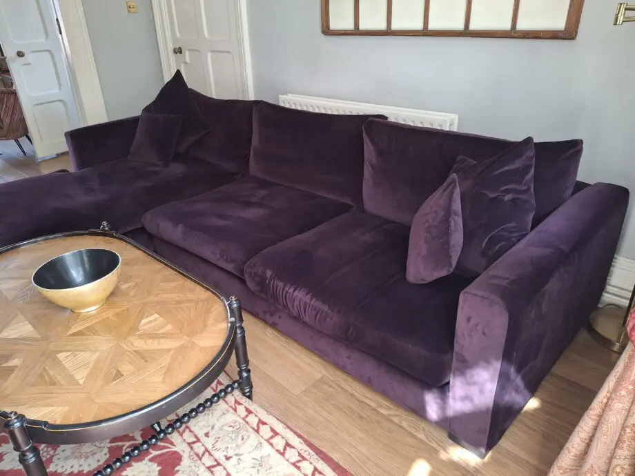 Sofa Workshop The Dillon Sofa, Dusky Velvet Deep Purple