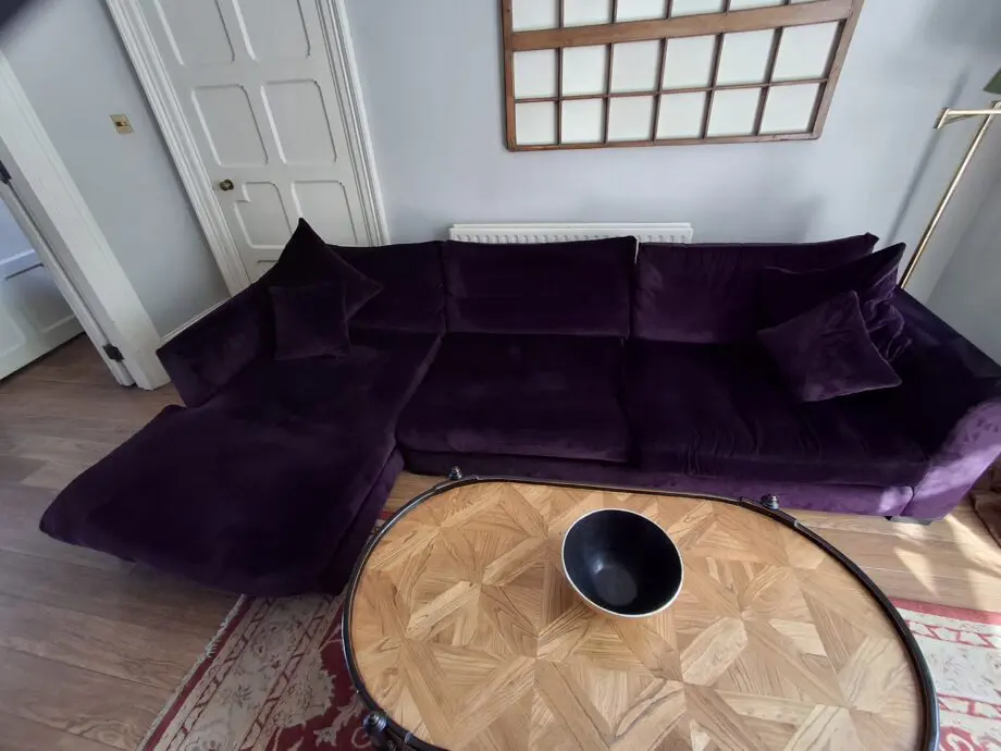 Sofa Workshop The Dillon Sofa, Dusky Velvet Deep Purple