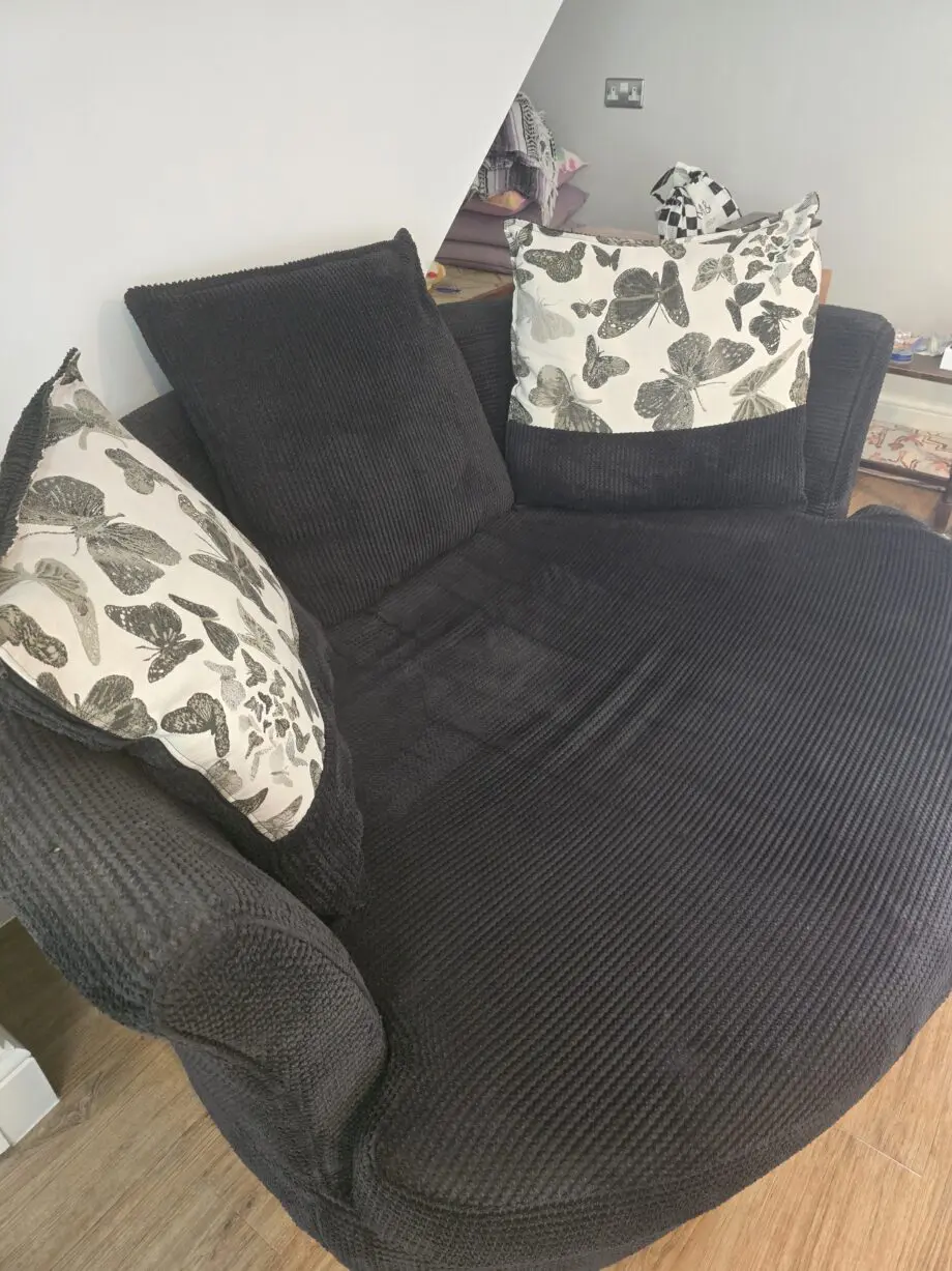 Comfy DFS Navy Blue 2-Seater Sofa In Very Good Condition