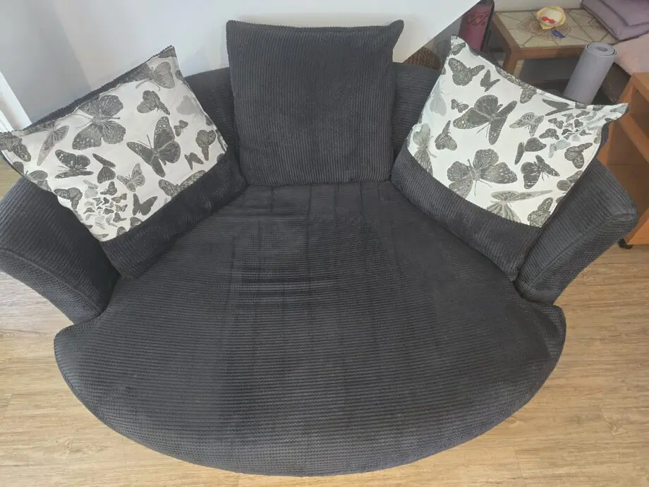 Comfy DFS Navy Blue 2-Seater Sofa In Very Good Condition