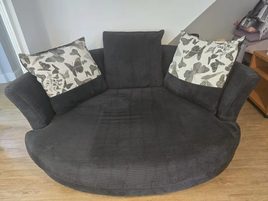 Comfy DFS Navy Blue 2-Seater Sofa In Very Good Condition