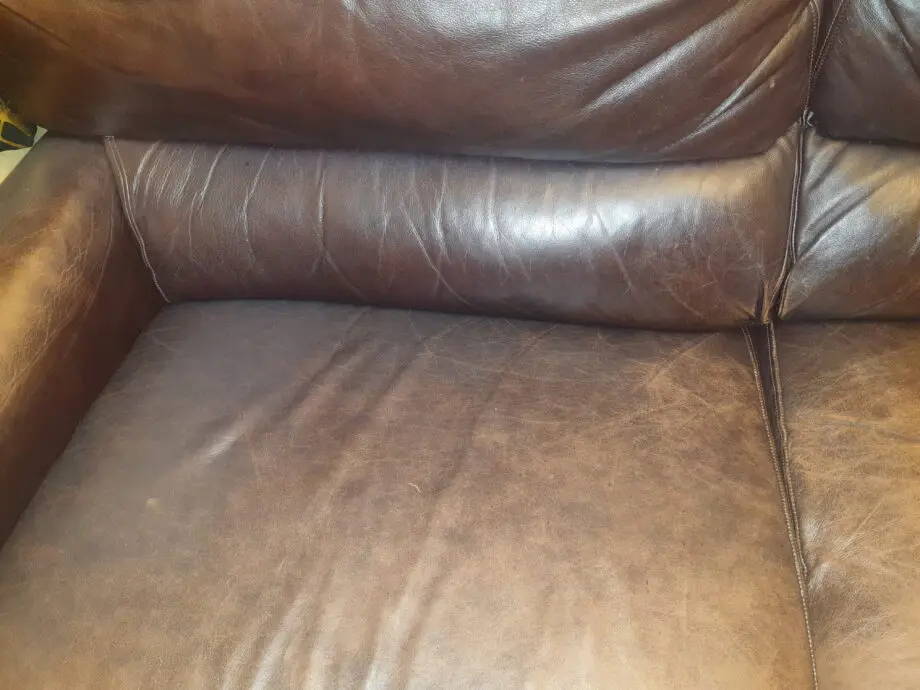 Vintage Effect Leather 3Seat Sofa