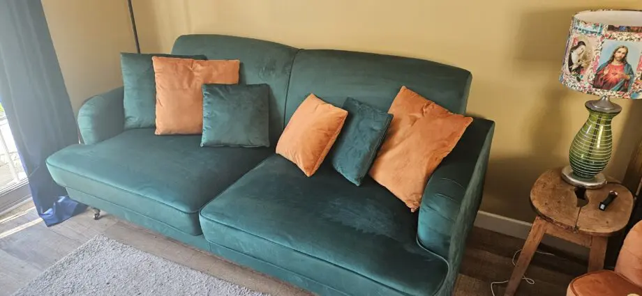 Green and orange set of 2 sofas Wayfair Pernermon