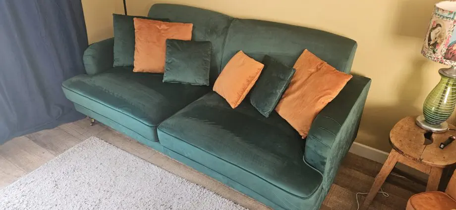 Green and orange set of 2 sofas Wayfair Pernermon