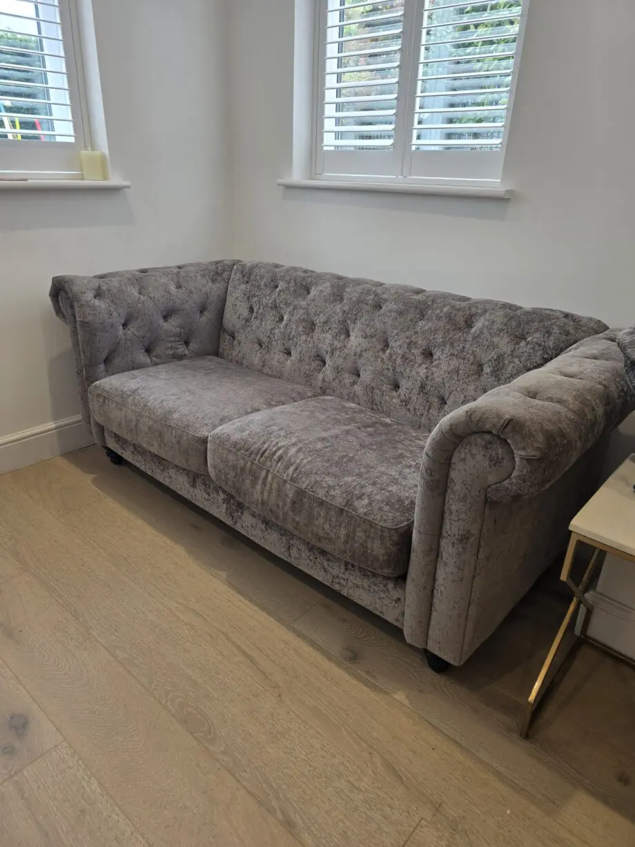 Next Alpha Grey 2 Seater Sofa With Black Feet