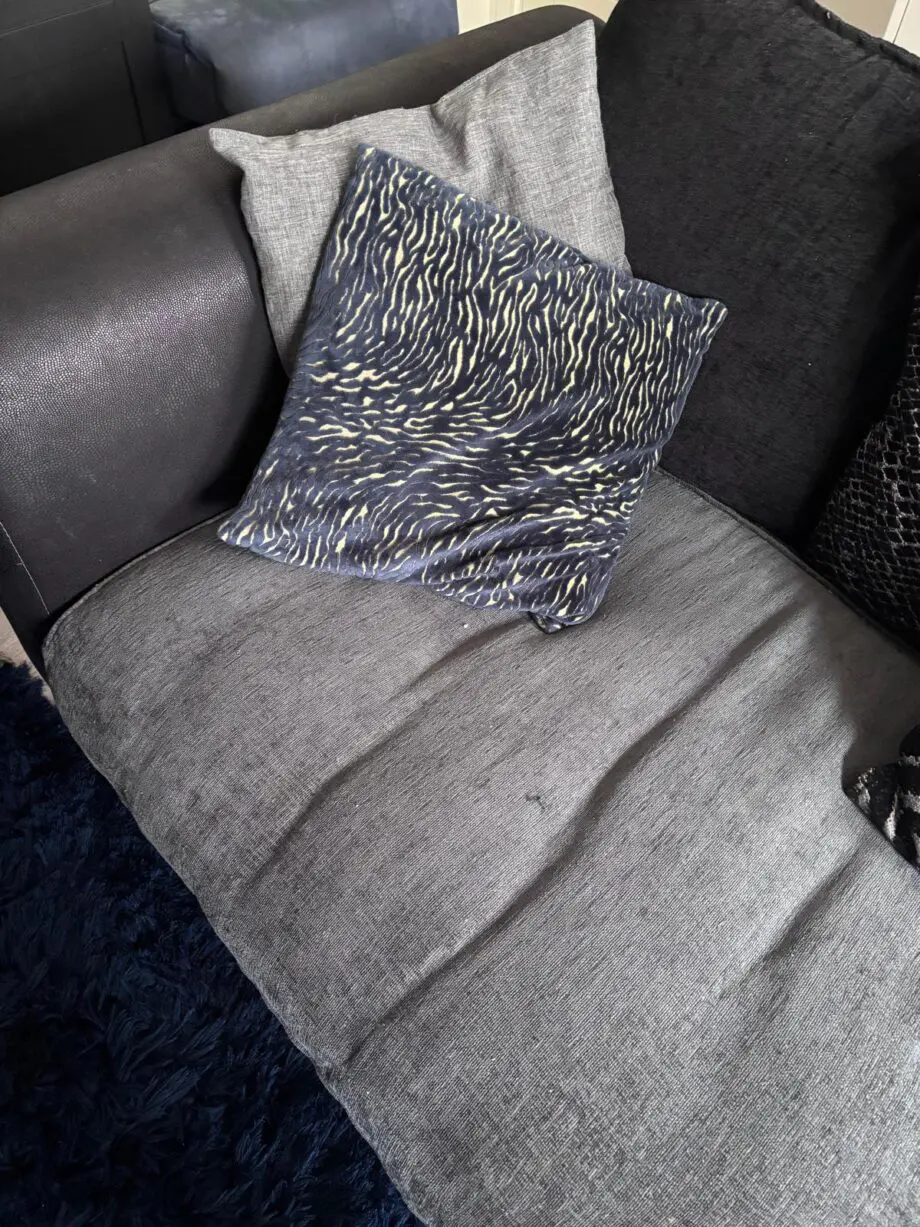 DFS Black 4 Seater Sofa