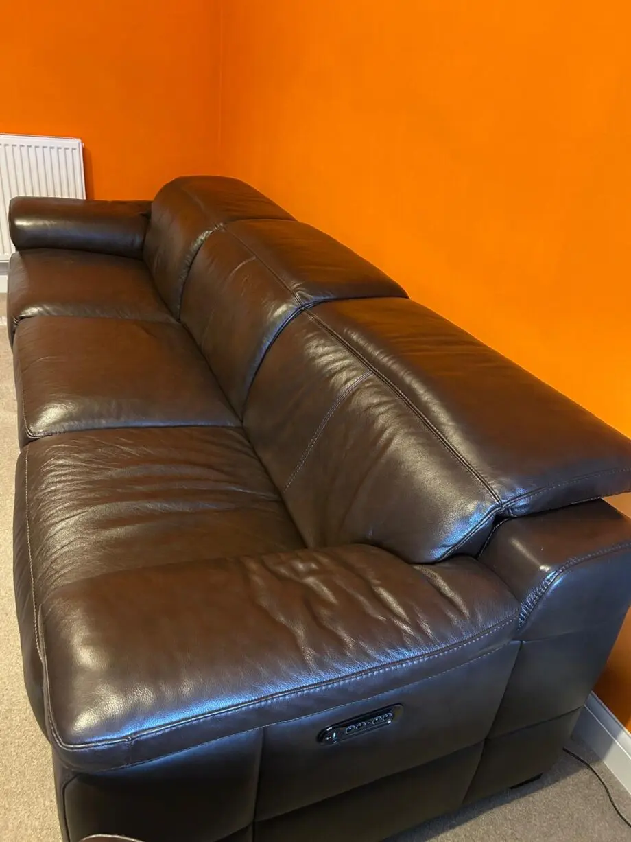 Sofology Laurence Dark Brown 3 Seater Leather Sofa