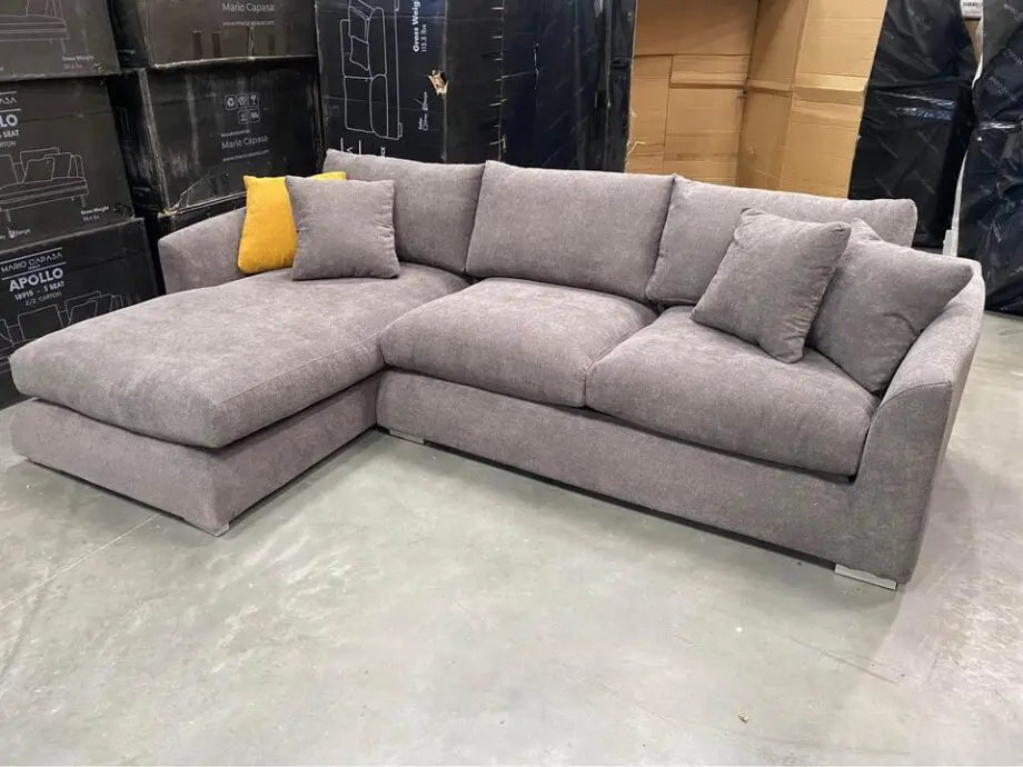 4x Settee Corner L Shaped Sofa For Sale Grey & Cream Colour Available