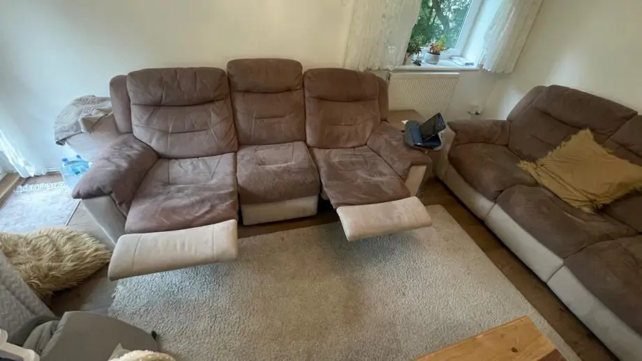 2 x DFS fully recliner sofa