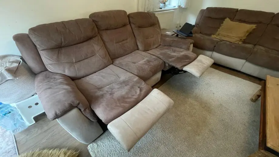 2 x DFS fully recliner sofa