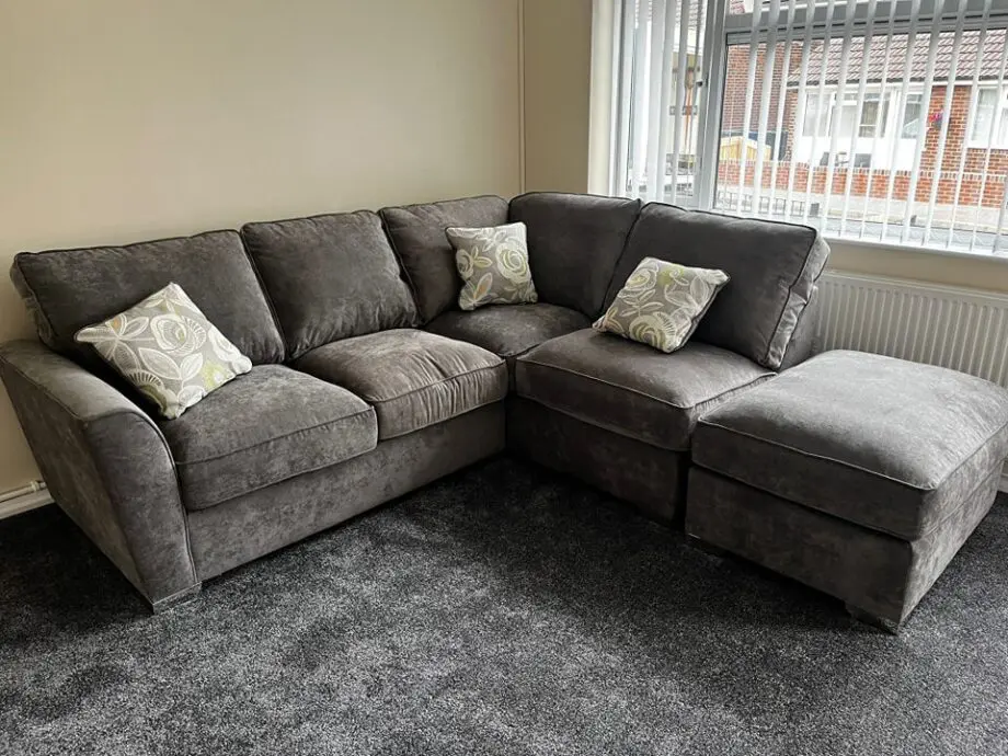 4 seater corner sofa with matching footstool