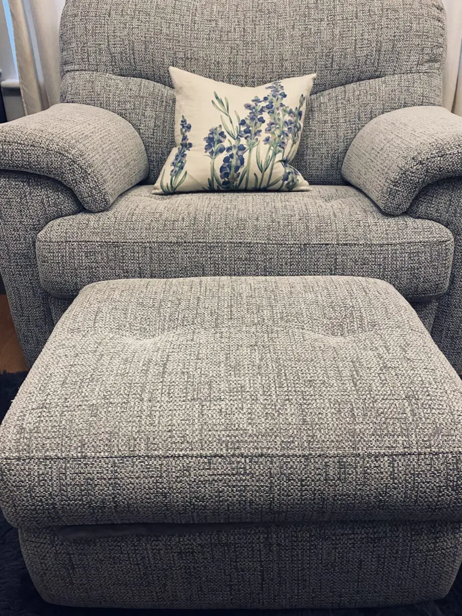 G Plan Stratford 3 seater power recliner Sofa ,Snuggle chair & Footstool with storage