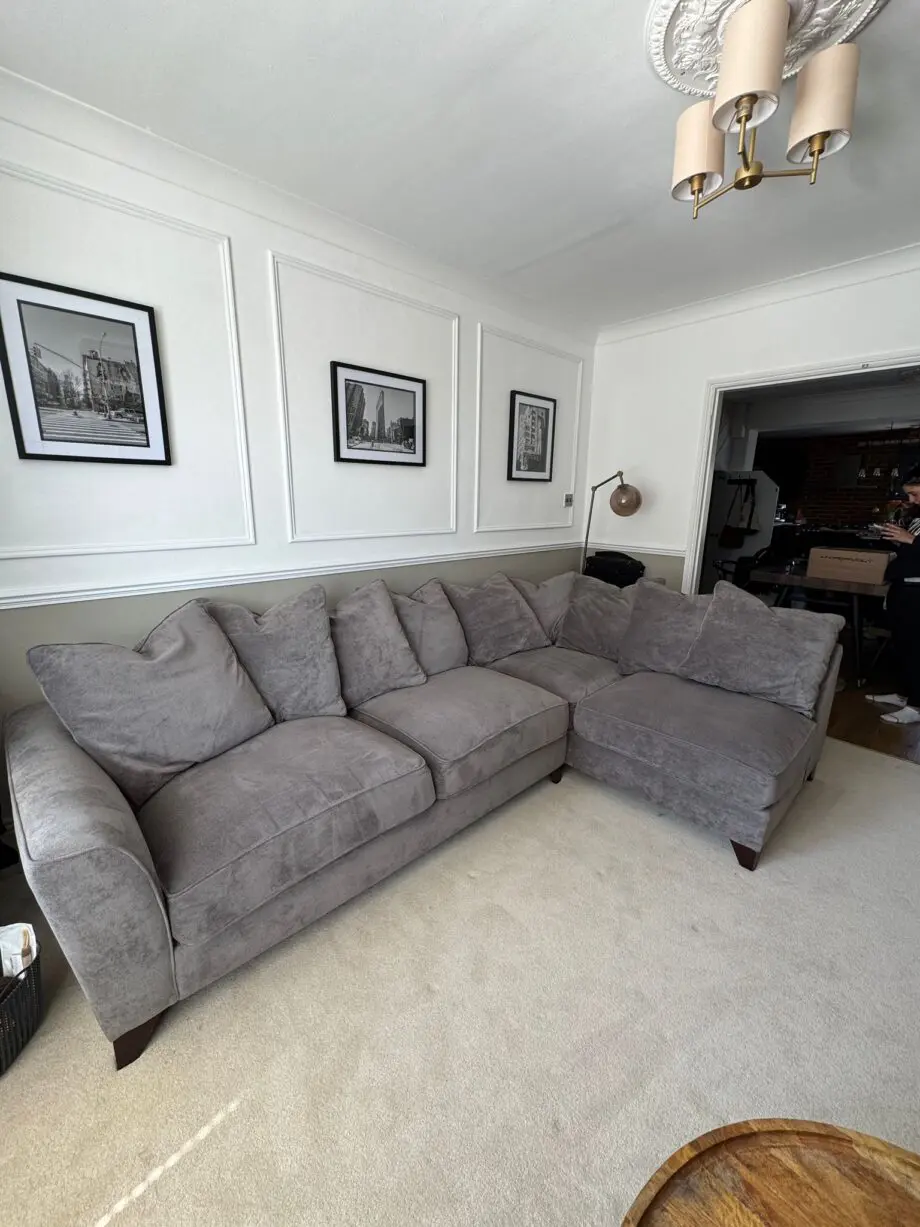 Furniture Village Legend Classic Back Fabric Corner Sofa RRP: £1795