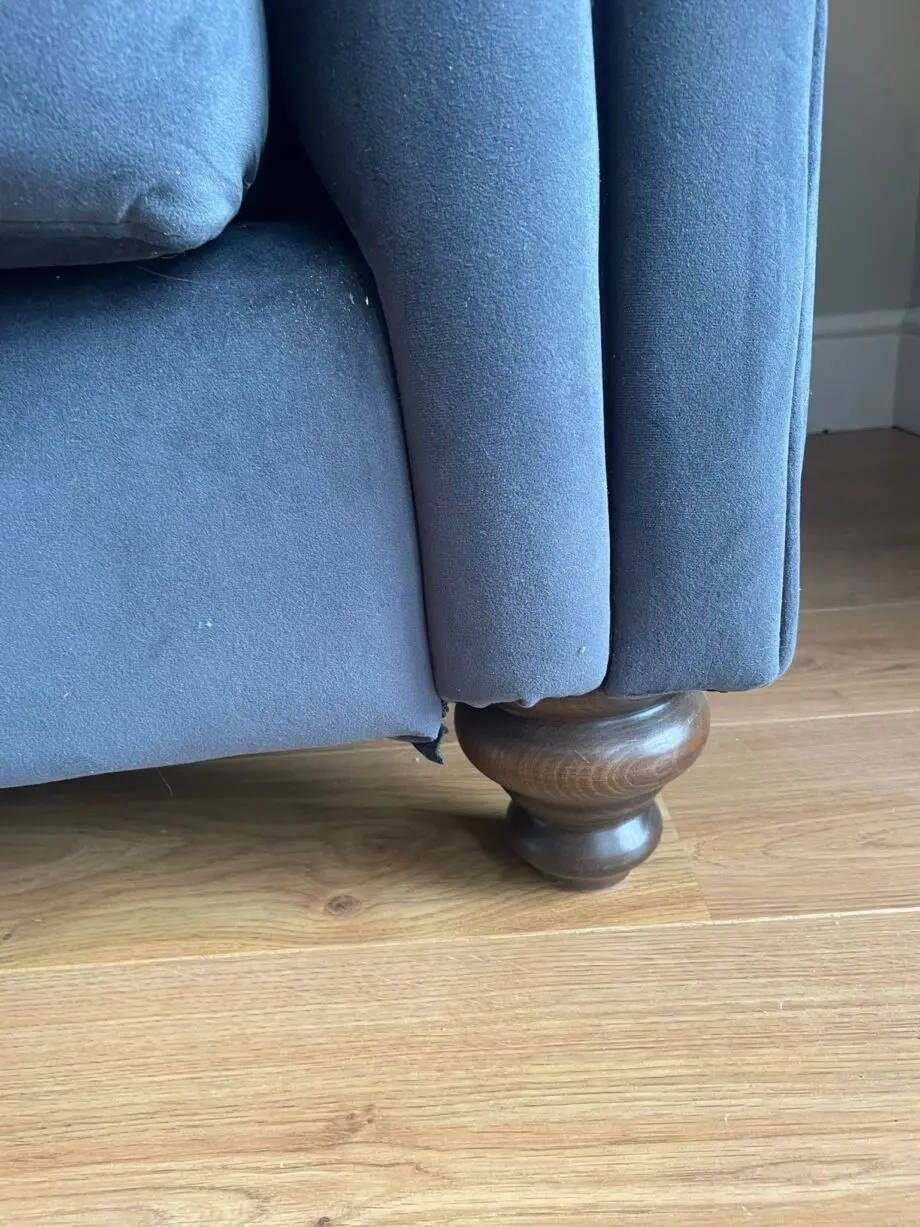 DFS Joules 3 seater velvet sofa.