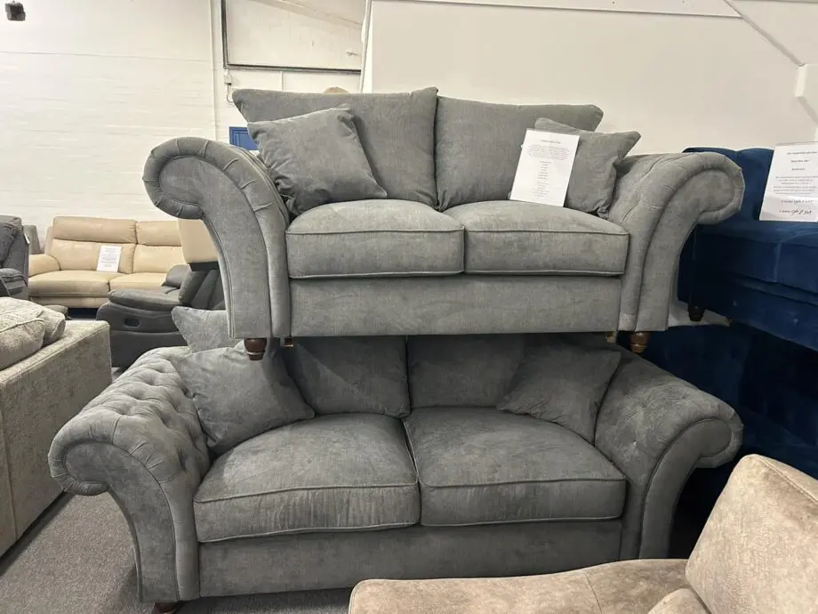3+2 Grey Nicole Sofa Set For SALE