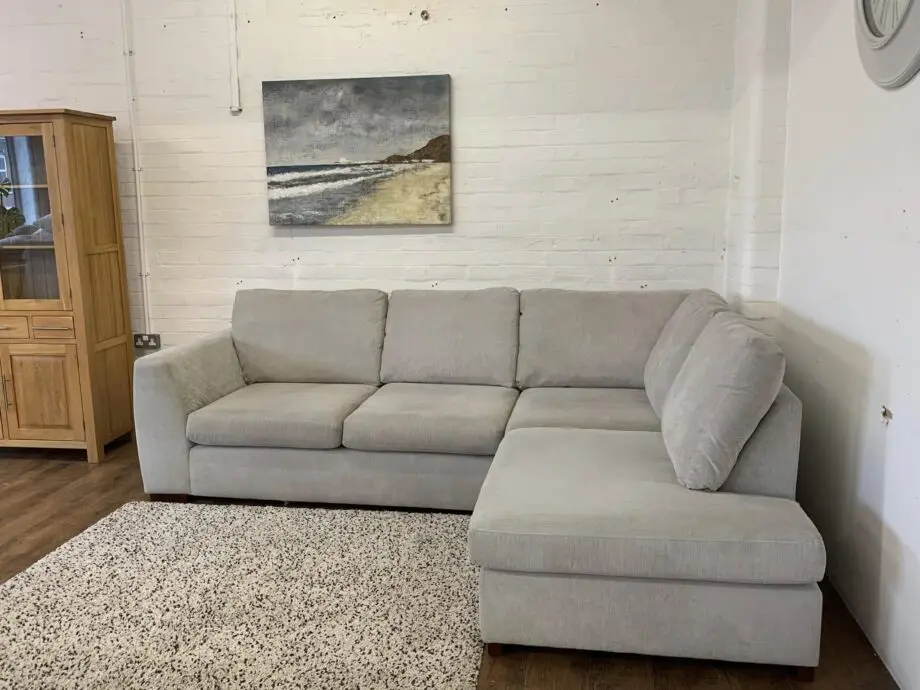 L Shaped High Back Corner Sofa Cream Colour With Free Home Delivery