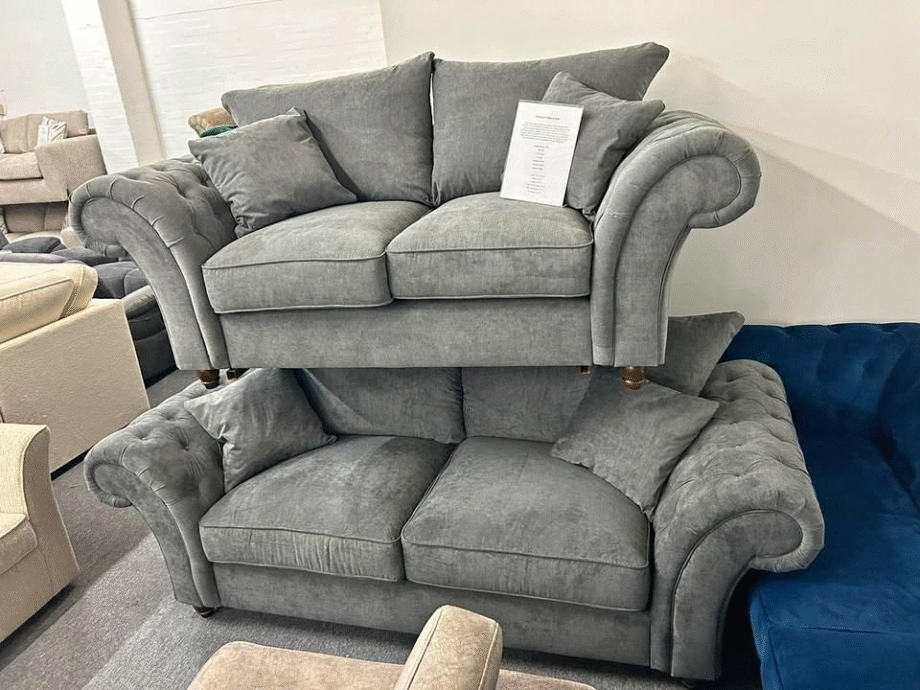 3+2 Grey Nicole Sofa Set For SALE