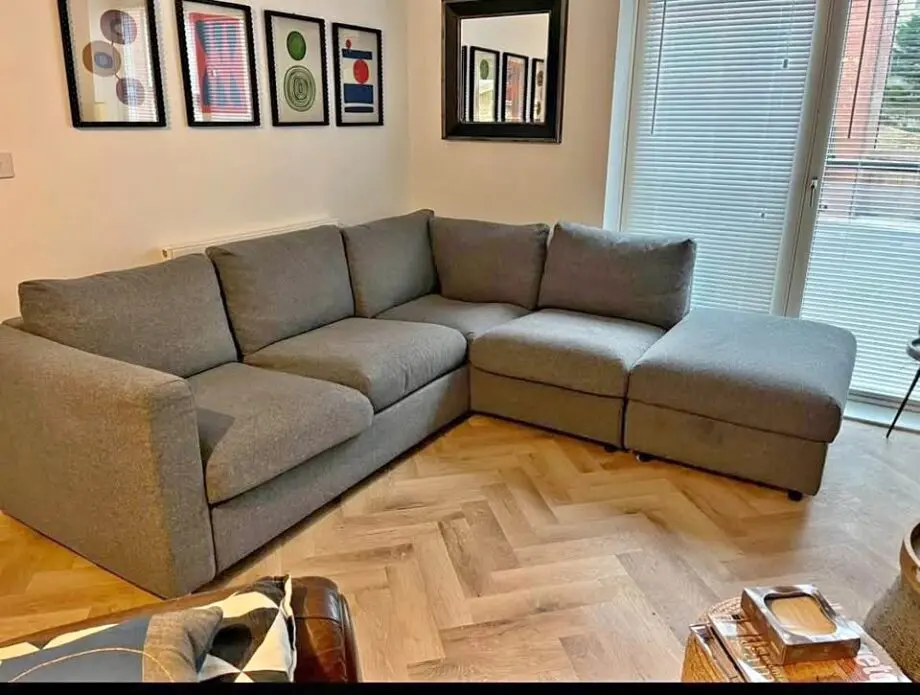 DFS-Grey 4x settee corner sofa for sale!