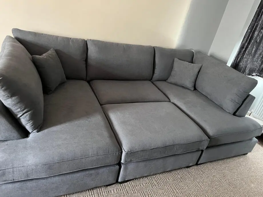 U Shaped Sofa For Sale Grey Colour With Free Home Delivery