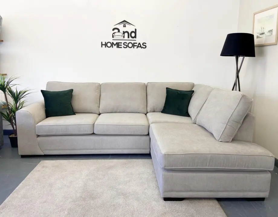 DFS Cream L-Shape Sofa - Perfect for Living Room