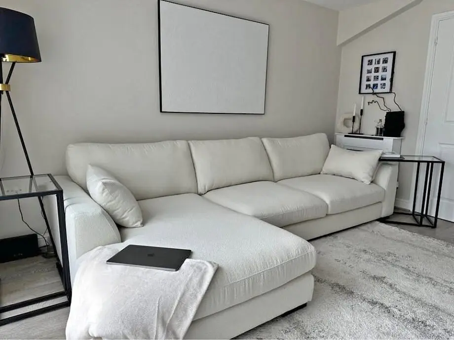 High Back Corner Sofa With Matching Footstool/ Cash on Delivery