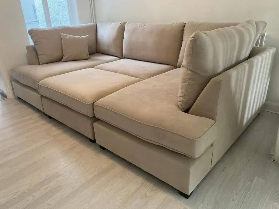 Lovely Cinema U Shaped Sofa with Matching Footstool