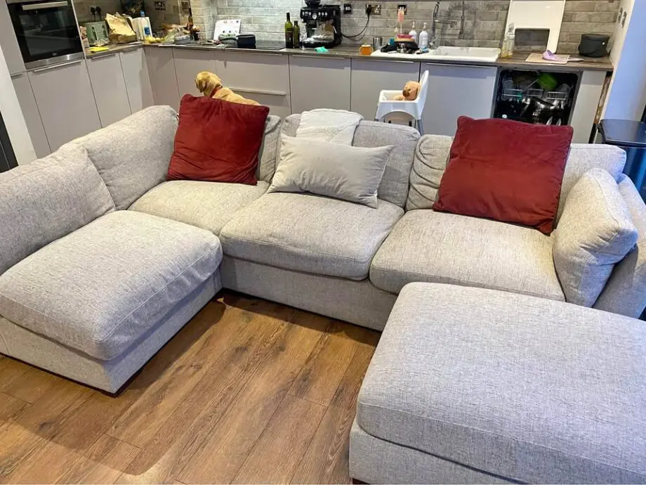 4 seater L shape high back sofa