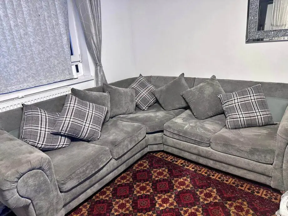 light grey corner sofa 5 seater verona
