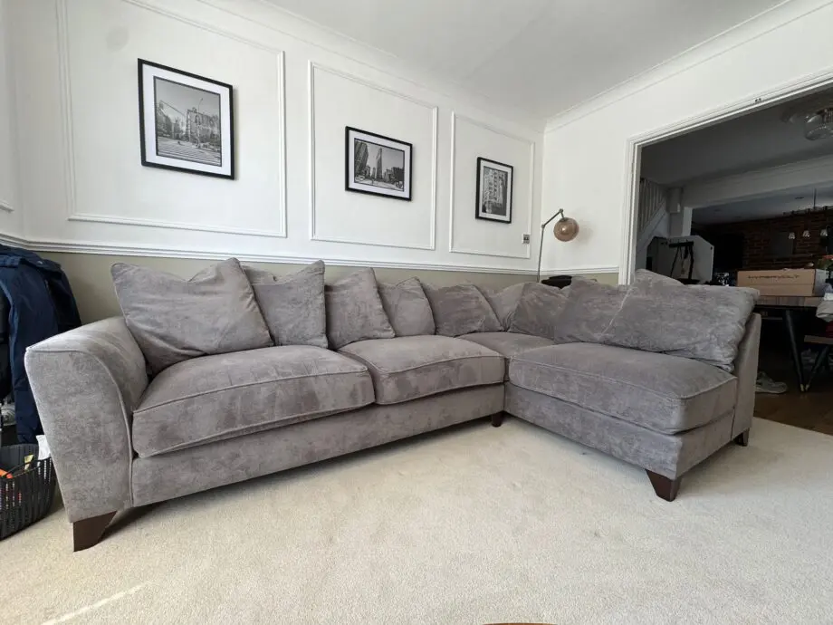 Furniture Village Legend Classic Back Fabric Corner Sofa RRP: £1795