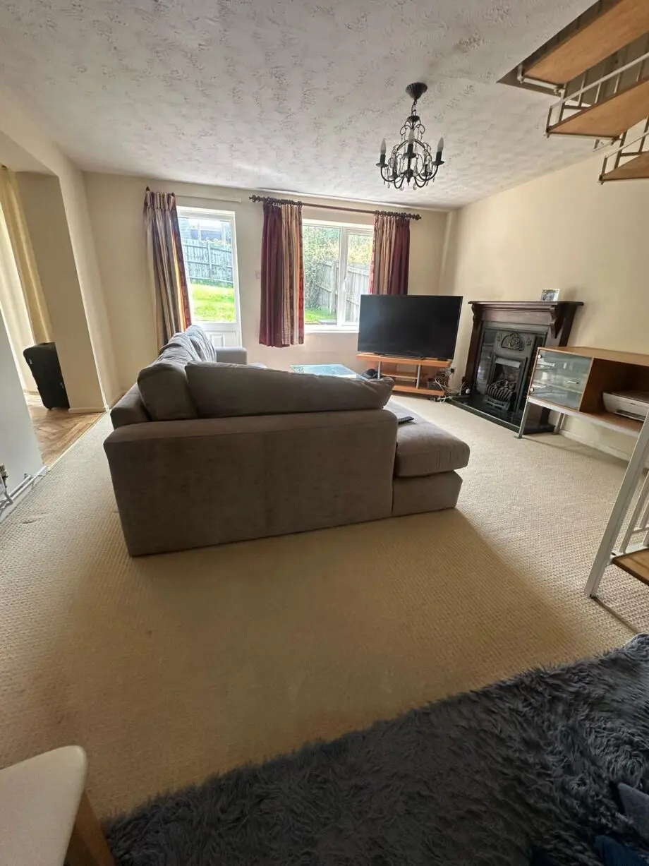 Beige L shape sofa