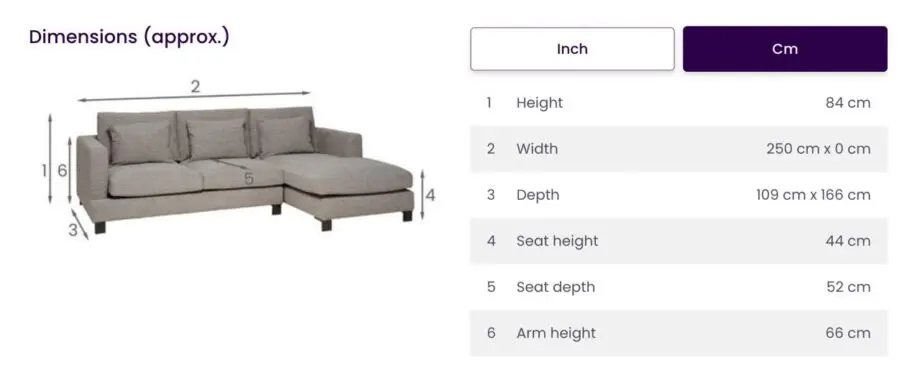 Dwell Grey Lugano Right Hand Facing 4 Seater Chaise End Sofa