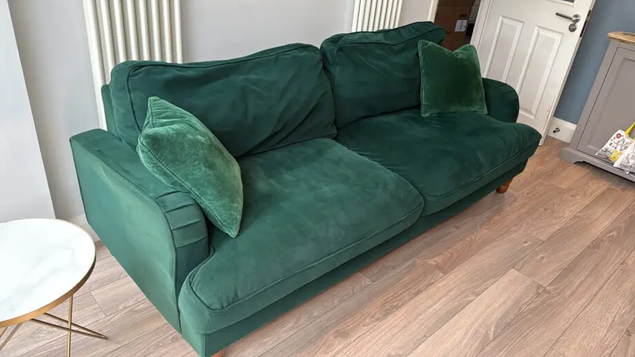 Dunelm 4 seater emerald green sofa