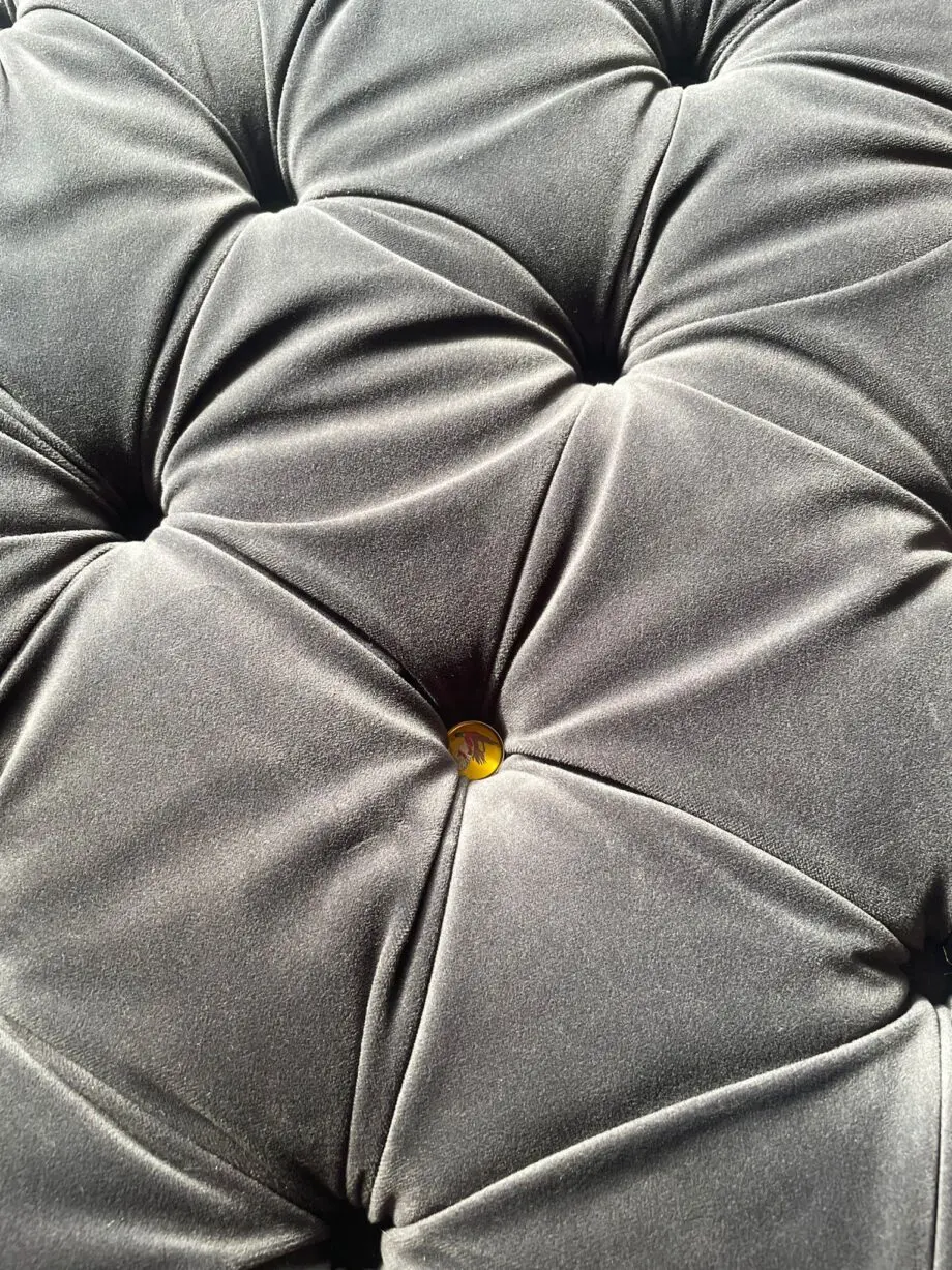 DFS Joules velvet footstool.