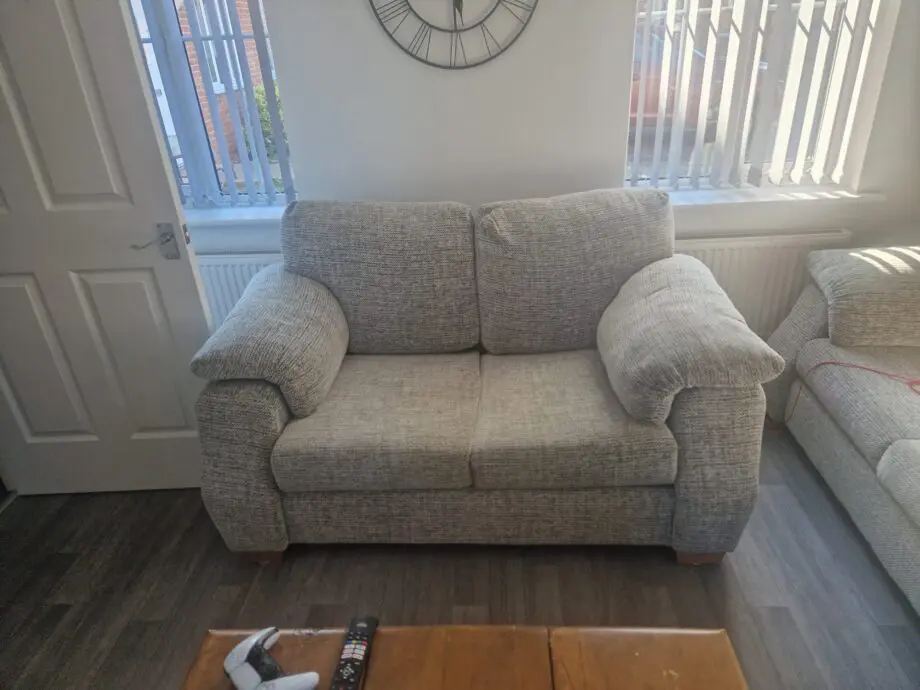 2x 2 seater grey sofas