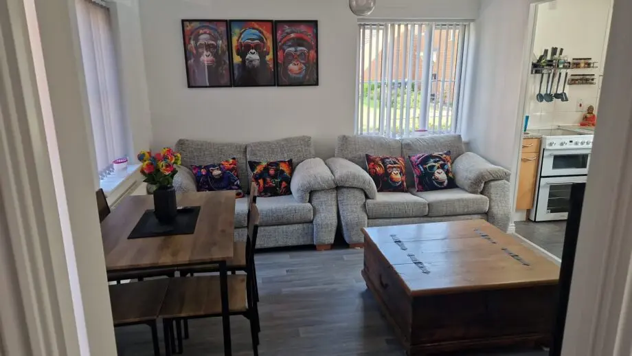 2x 2 seater grey sofas