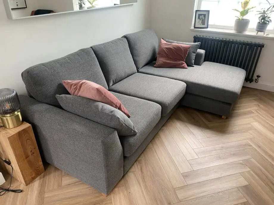 Next Sofa - Grey Fabric L-Shape Corner Sofa For Sale