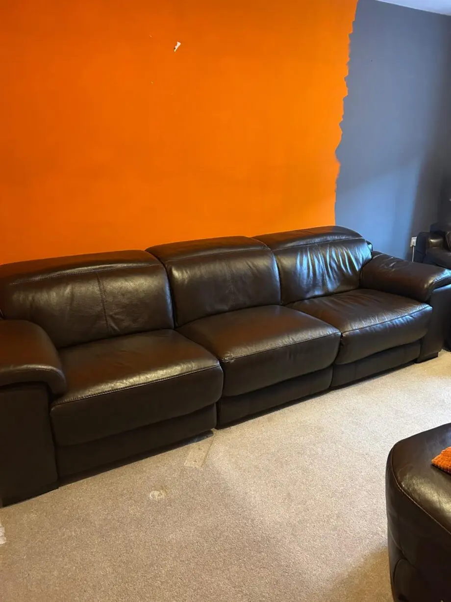 Sofology Laurence Dark Brown 3 Seater Leather Sofa