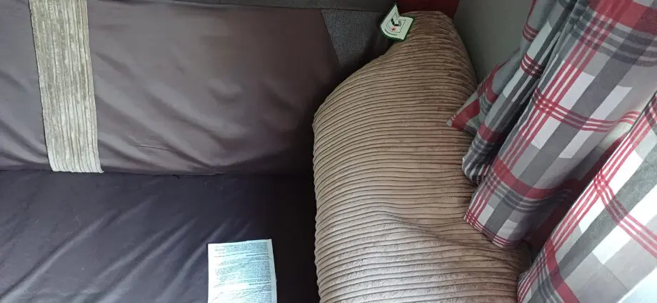 3 seater brown corduroy effect