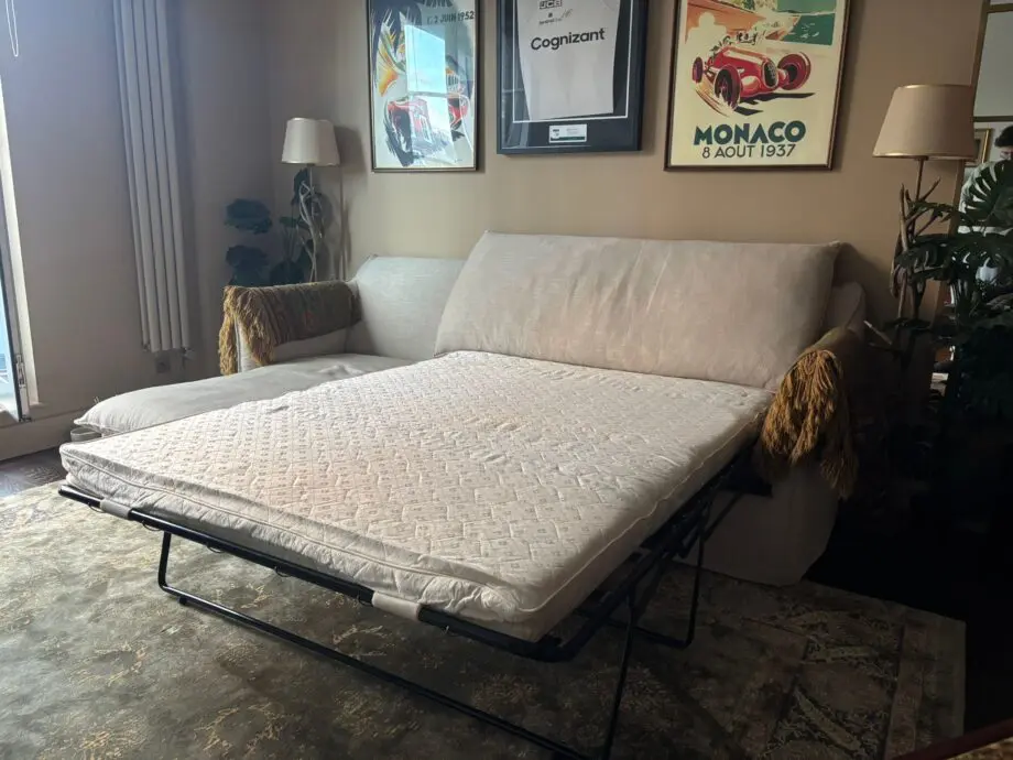 Love Your Home Beige Linen Sophie Corner Sofa Bed with Chaise