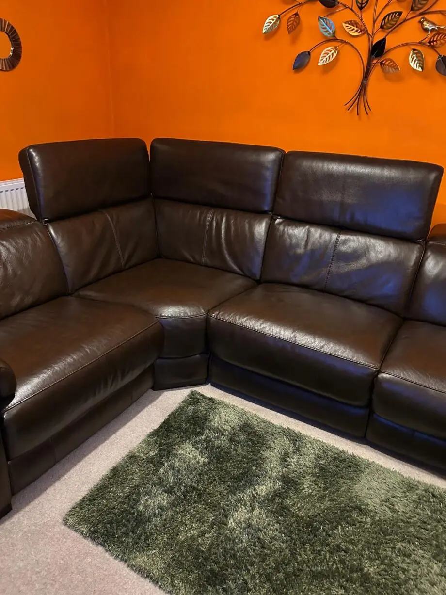 Sofology Laurence Dark Brown Leather Sofa - 1 Seater/Corner/3 Seater
